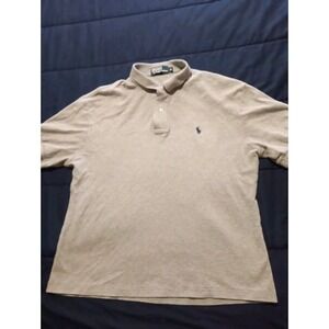 POLO RALPH LAUREN Classic Fit Polo Shirt Adult Medium Gray Small‎ Pony